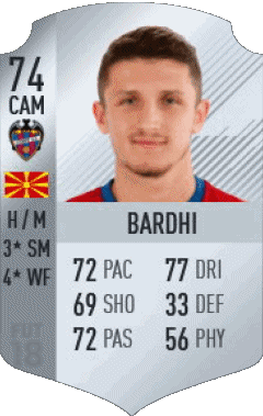 Enis Bardhi Macedonia F I F A - Jugadores  cartas Vídeo Juegos Multimedia 