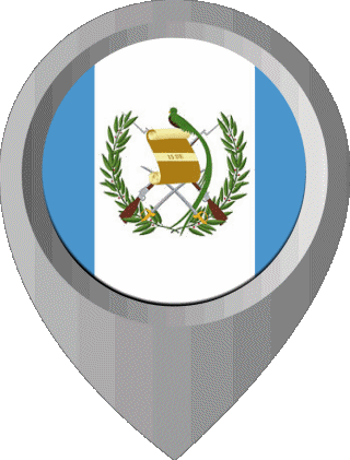 Standort-Pin Guatemala Amerika Fahnen 