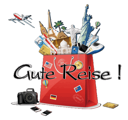 01 Transparent Background Gute Reise German Messages 