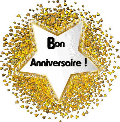 011 Ballons - Confetis Bon Anniversaire French Messages 