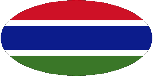Oval 01 Gambia África Banderas 