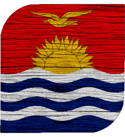 Quadrato Kiribati Oceania Bandiere 
