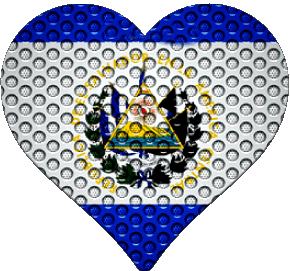 Cuore Salvador America Bandiere 