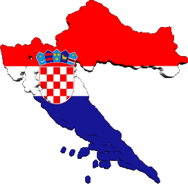 Map Croatia Europe Flags 