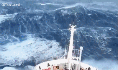 Big waves Boats Transport Humor -  Fun 