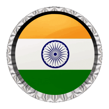 Rund - Ringe Indien Asien Fahnen 