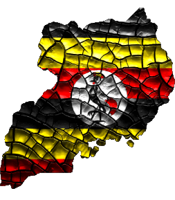 Carte Ouganda Afrique Drapeaux 