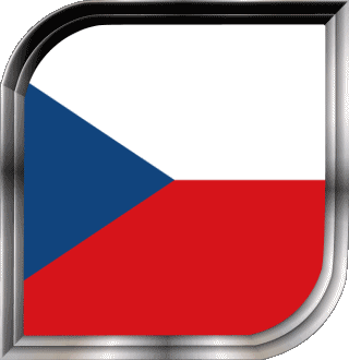 Square Czech Republic Europe Flags 