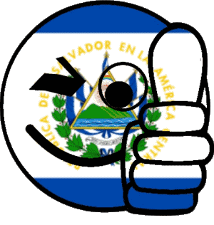 Smiley - OK El Salvador América Banderas 
