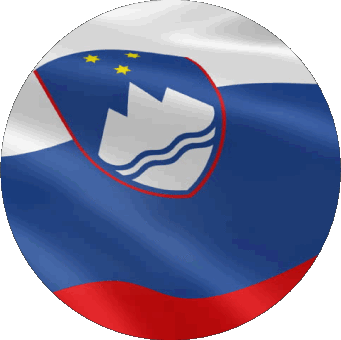Round Slovenia Europe Flags 