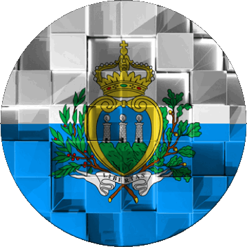 Round San Marino Europe Flags 