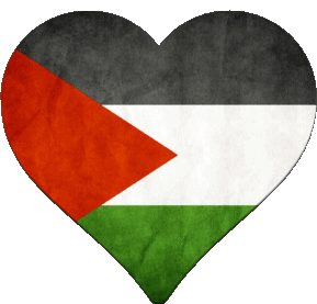 Cuore Palestina Asia Bandiere 