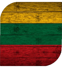 Square Lithuania Europe Flags 