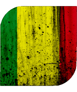 Square Mali Africa Flags 