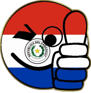 Smiley - OK Paraguay America Flags 