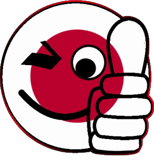 Smiley - OK Japon Asie Drapeaux 