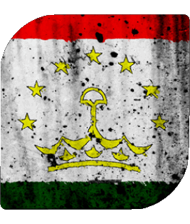 Carré Tadjikistan Asie Drapeaux 