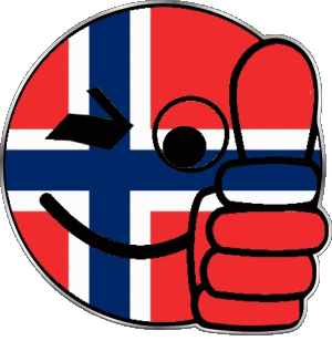 Smiley - OK Norway Europe Flags 