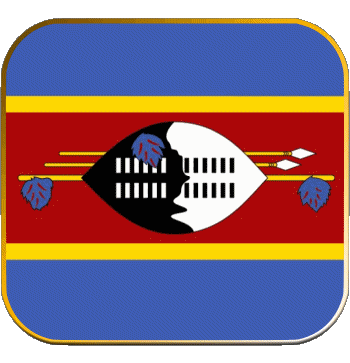 Carré Eswatini Afrique Drapeaux 
