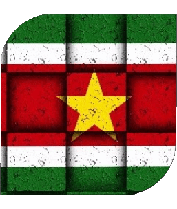Carré Suriname Amériques Drapeaux 