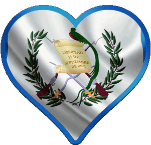 Cuore Guatemala America Bandiere 