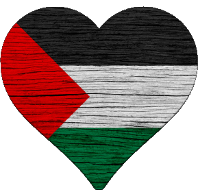 Cuore Palestina Asia Bandiere 