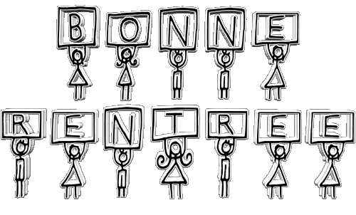 10 Sfondo trasparente Bonne Rentrée Francese Messagi 