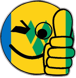 Smiley - OK San Vicente y las Granadinas América Banderas 
