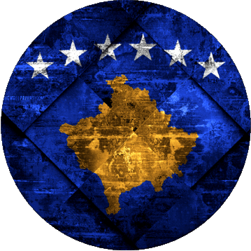 Round Kosovo Europe Flags 