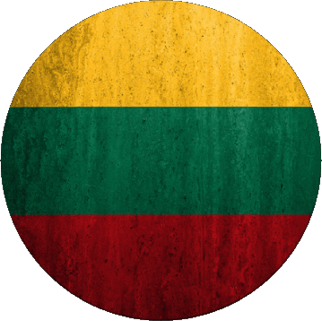 Runde Litauen Europa Fahnen 