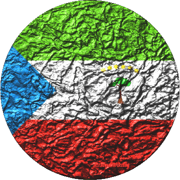 Rond Guinée Equatorial Afrique Drapeaux 