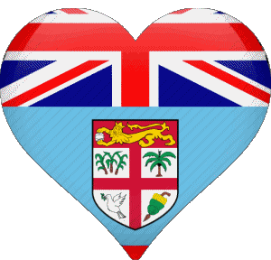 Corazón Fiyi Oceanía Banderas 