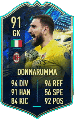 Gianluigi Donnarumma Italien F I F A - Karten Spieler Videospiele Multimedia 