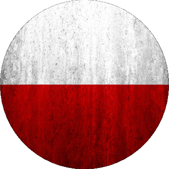 Round Poland Europe Flags 