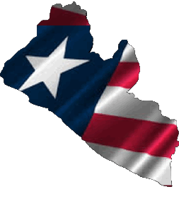 Carta Geografica Liberia Africa Bandiere 