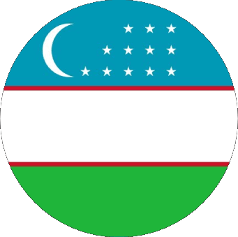 Tondo Uzbekistan Asia Bandiere 