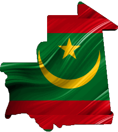 Map Mauritania Africa Flags 