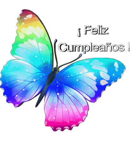 005 Transparenter Hintergrund Mariposas Feliz Cumpleaños Spanisch Nachrichten 