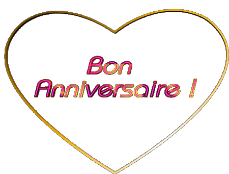 001 Coeur Bon Anniversaire Français Messages 