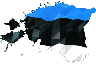 Map Estonia Europe Flags 