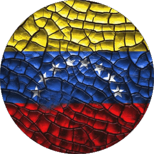 Runde Venezuela Amerika Fahnen 