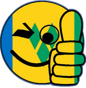 Smiley - OK San Vicente y las Granadinas América Banderas 
