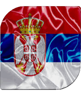 Quadrato Serbia Europa Bandiere 