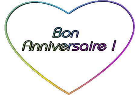 001 Coeur Bon Anniversaire Francés Mensajes 