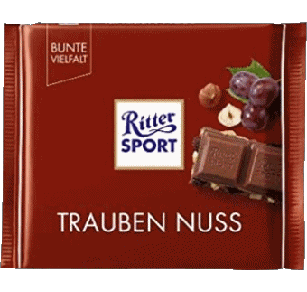 Trauben nuss-Trauben nuss Ritter Sport Chocolats Nourriture 