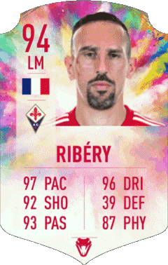 Franck Ribéry Francia F I F A - Jugadores  cartas Vídeo Juegos Multimedia 