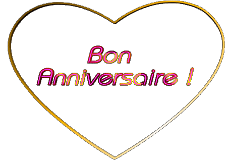 001 Coeur Bon Anniversaire Französisch Nachrichten 