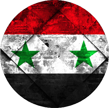 Round Syria Asia Flags 