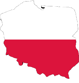 Carta Geografica Polonia Europa Bandiere 