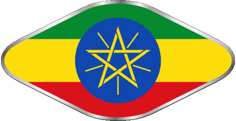 Oval 02 Ethiopia Africa Flags 